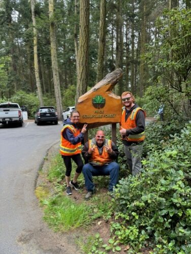 New Leaf volunteers at Price Sculpture Forest