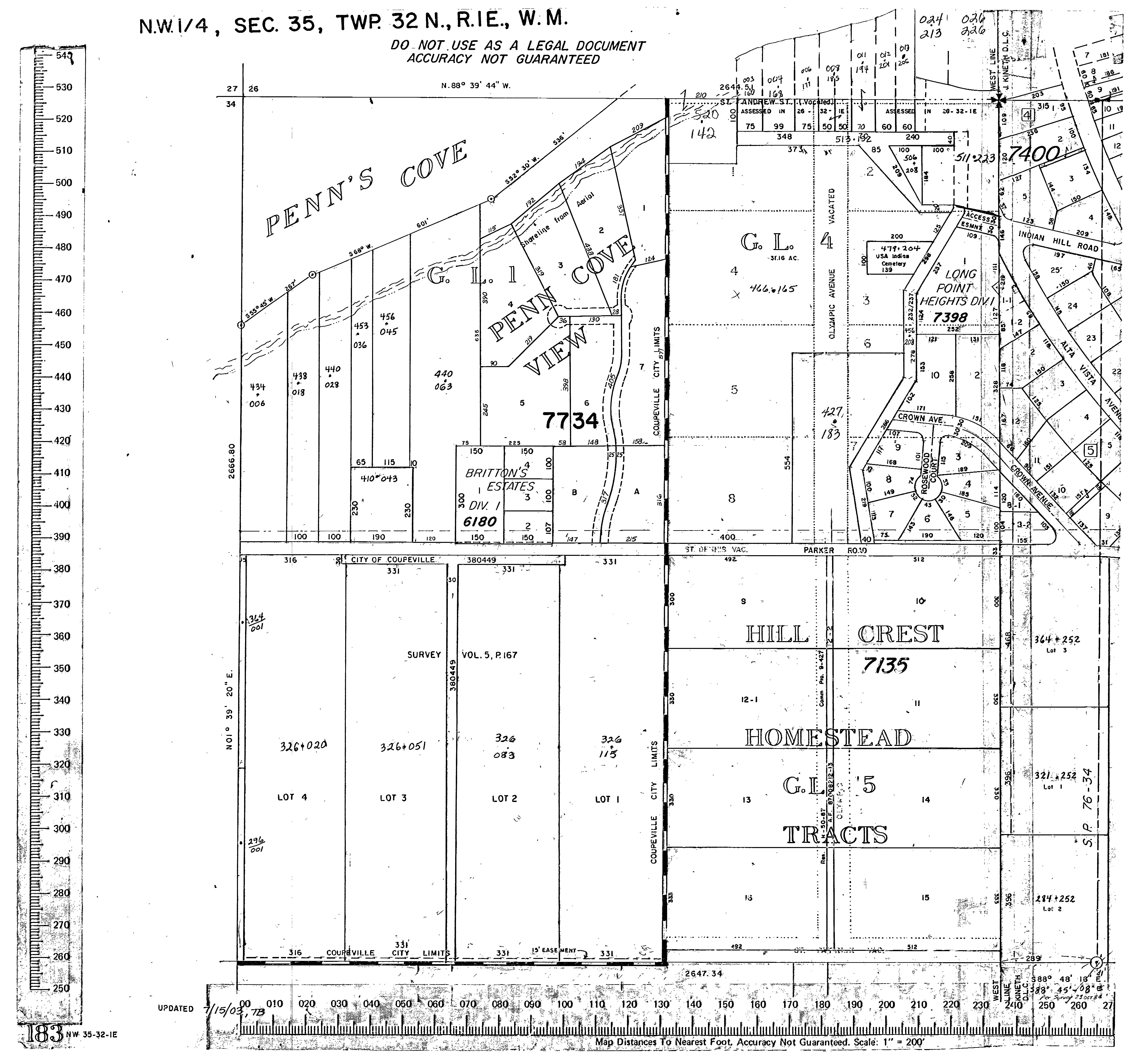 Long Point Coupeville parcel map from Island County Assessor