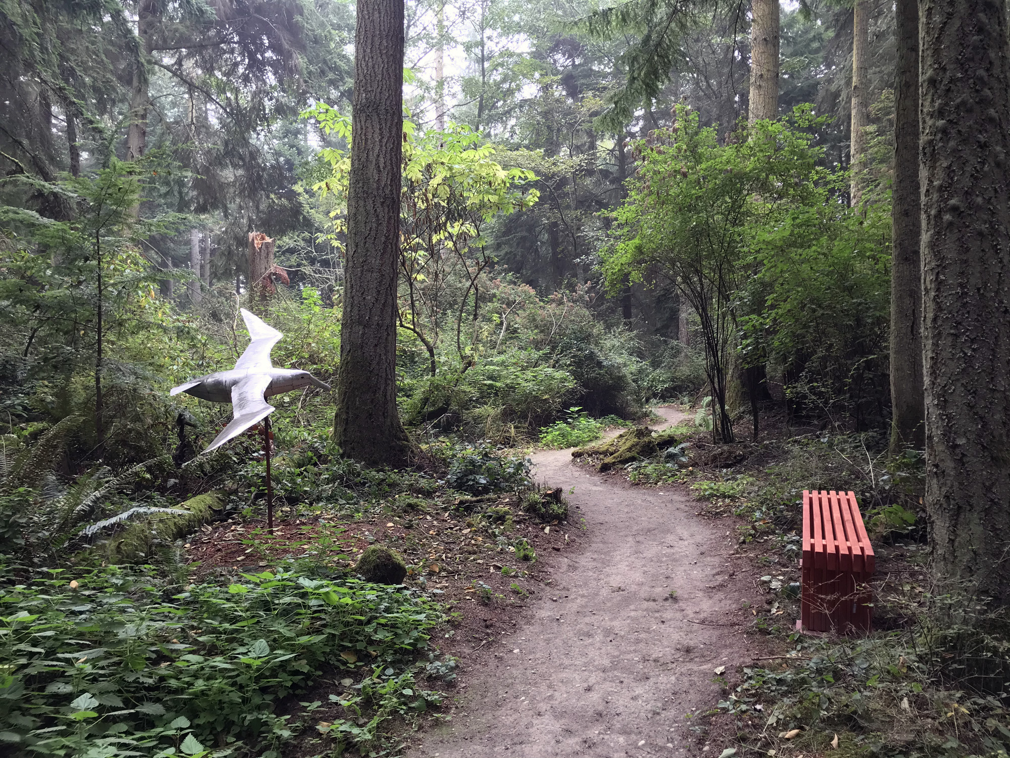 Greg Neal Gliding Albatross at Price Sculpture Forest sculpture park Coupeville Whidbey Island
