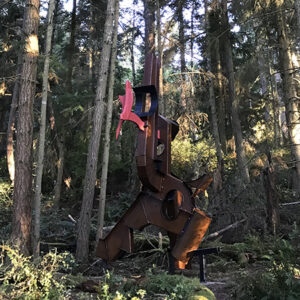 MacRae Wylde Stevos Dream The Ultimate Flying Machine at Price Sculpture Forest park garden Coupeville Whidbey Island