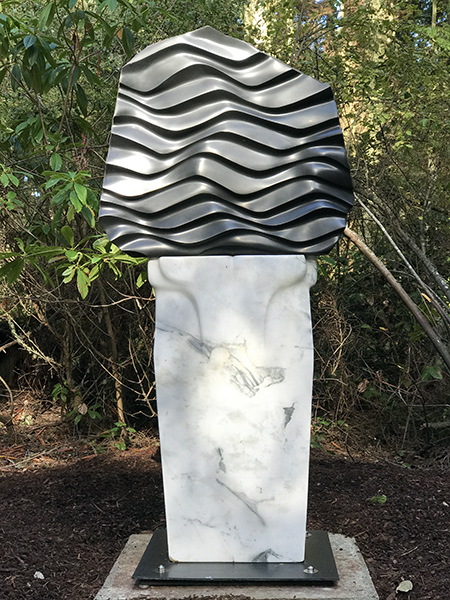 Sculptor Sue Taves sculpture We Are Water at Price Sculpture Forest