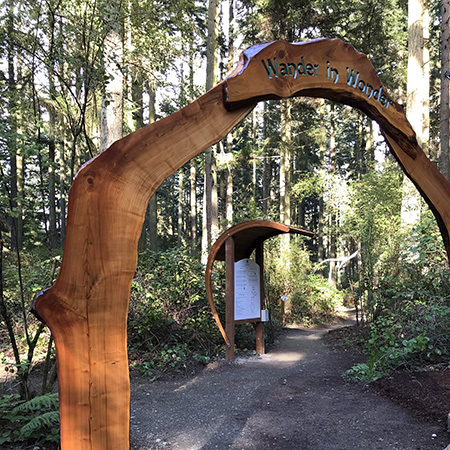 Wander In Wonder through Price Sculpture Forest sculpture park garden Coupeville Whidbey Island