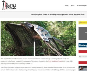 2020-10-23 The Seattle Lesbian article New Sculpture Forest in Whidbey Island Opens for Social Distance Visits intro