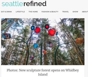 Seattle Refined home page feature of photos of Price Sculpture Forest
