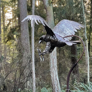 Greg Neal Attacking Eagle at Price Sculpture Forest park garden in Coupeville Whidbey Island