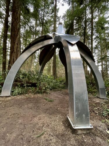 Larry Symons of Bellingham photo of Gary Gunderson Pentillium at Price Sculpture Forest