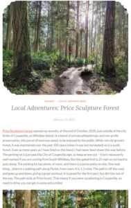 Trail Cooking Local Adventures Price Sculpture Forest article