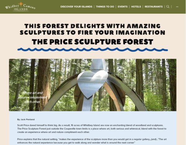 Whidbey Camano Tourism article and video This Forest Delights With Amazing Sculptures to Fire Your Imagination about Price Sculpture Forest