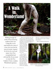 Whidbey Life Magazine A Walk In Wonderland story about Price Sculpture Forest