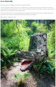 Clumsy Girl Travels article 12 Epic Things to Do On Whidbey Island, Washington A Perfect Weekend Getaway includes Price Sculpture Forest