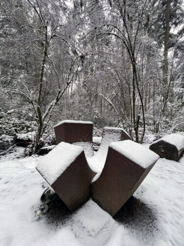 4-Up by Jan Hoy in snow at Price Sculpture Forest