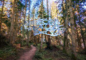 Flying Fish by Daniella Rubinovitz at Price Sculpture Forest - photo by Jessica Walters