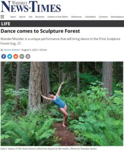 Whidbey News-Times Dance Comes to Sculpture Forest by Karina Andrew intro at Price Sculpture Forest