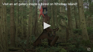 King 5 TV Evening show video of Price Sculpture Forest park garden in Coupeville on Whidbey Island