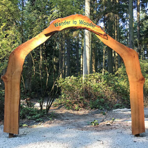 Wander In Wonder entrance arch by Ken Price and Michael Hauser at Price Sculpture Forest