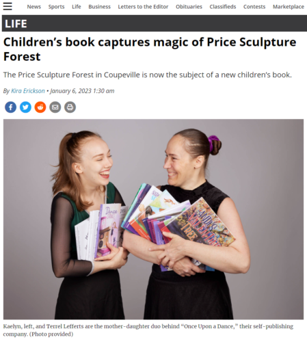 Whidbey News-Times and South Whidbey Record Childrens Book Captures Magic Of Price Sculpture Forest intro