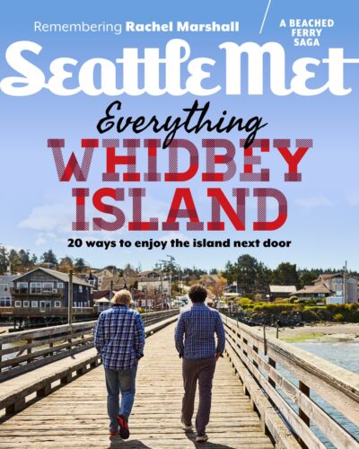 Seattle Met magazine Whidbey Island Where to Eat What to Do and Where to Stay cover article including Price Sculpture Forest
