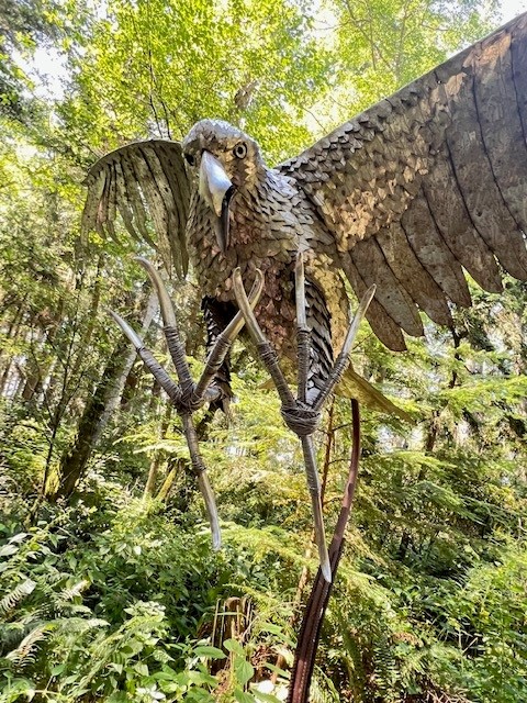 Attacking Eagle by Greg Neal at Price Sculpture Forest - photo by Phil Hutcherson