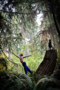 Dancer James Kirby Rogers at Price Sculpture Forest Wander Wonder 2023 - photo by Terrel Lefferts