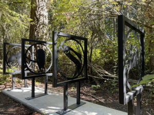Because She Loved Them bike rack by Ken Price at Price Sculpture Forest from right