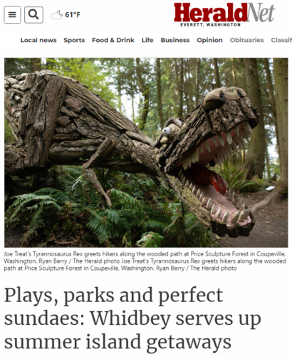 Everett Herald article Plays Parks and Perfect Sundaes Whidbey Serves Up Summer Island Getaways intro