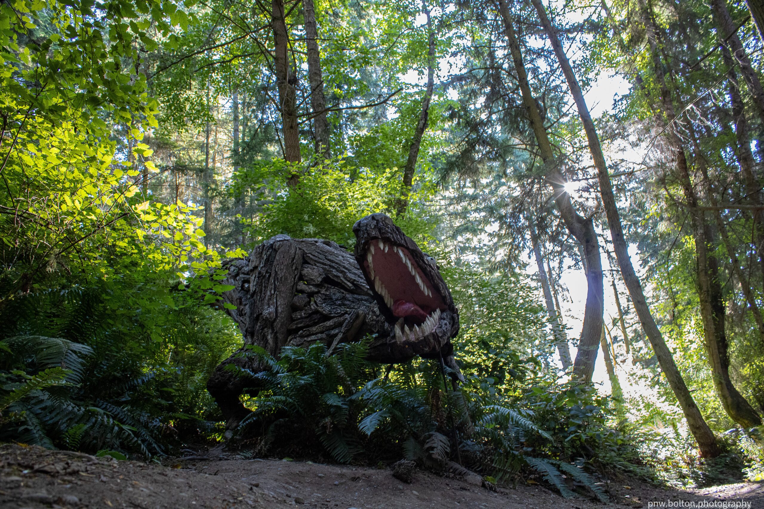 T-Rex by Joe Treat at Price Sculpture Forest - photo by Nate Bolton