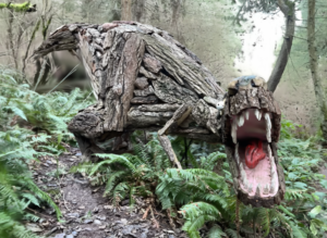 T Rex by Joe Treat at Price Sculpture Forest - from 3D visualization by Eric Klein