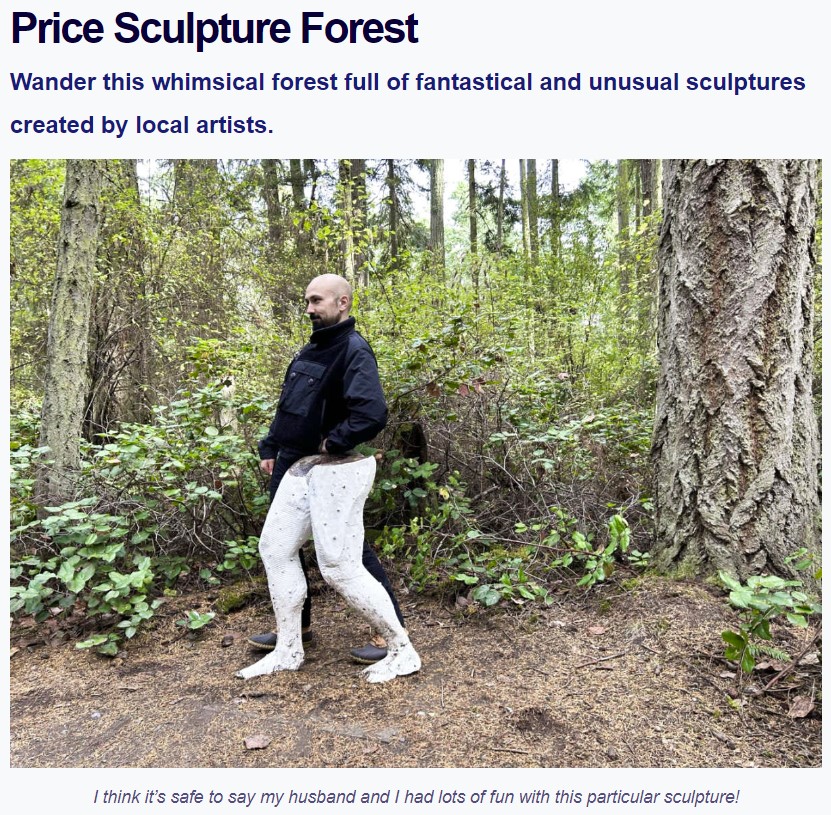 Travel Lemming article 21 Best Things to Do on Whidbey Island in 2024 recommends Price Sculpture Forest