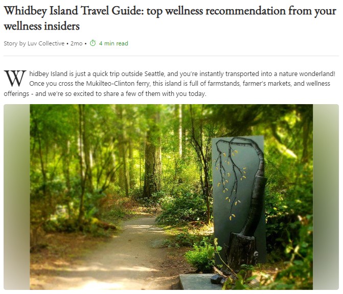 MSN Whidbey Island Travel Guide Top Wellness Recommendations From Your Wellness Insiders article recommends Price Sculpture Forest
