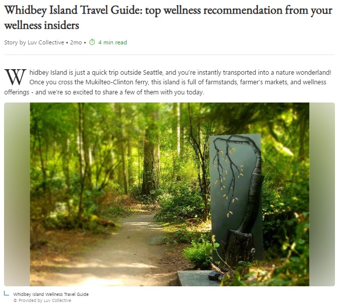MSN Whidbey Island Travel Guide Top Wellness Recommendations From Your Wellness Insiders article recommends Price Sculpture Forest