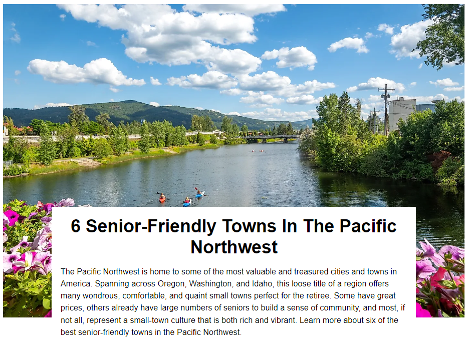 WorldAtlas 6 Senior-Friendly Towns In The Pacific Northwest article recommends Price Sculpture Forest