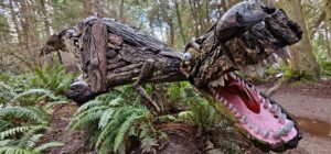 T-Rex by Joe Treat at Price Sculpture Forest - photo by Kaitlin Young