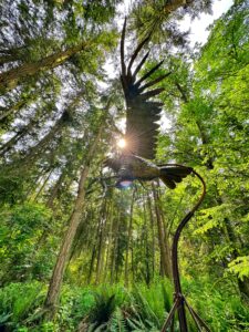 Attacking Eagle by Greg Neal at Price Sculpture Forest - photo by Camper Chen