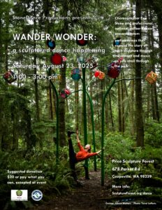 WANDER WONDER a sculptured dance happening professional dancers event at Price Sculpture Forest