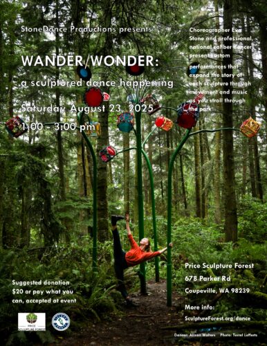 WANDER WONDER a sculptured dance happening professional dancers event at Price Sculpture Forest