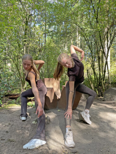Lucy Williams and Alison Walters at 4-Up by Jan Hoy in Price Sculpture Forest