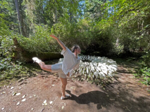 Mary Sigward at Lichen Series Spore Patterns by Jenni Ward in Price Sculpture Forest