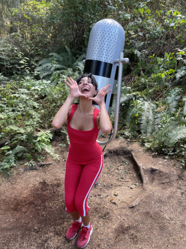 Trinity Isadore at Giant Mic by Richard H Alpert in Price Sculpture Forest
