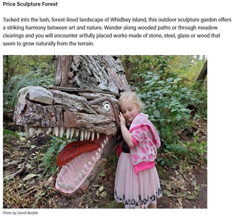 My Edmonds News article intro Planting Edmonds Winter Gardens includes Price Sculpture Forest