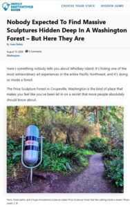 Family Destinations Guide article Nobody Expected To Find Massive Sculptures features Price Sculpture Forest