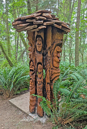 Bernie's Throne by Steve Backus in memory of Bernard Schneider at Price Sculpture Forest